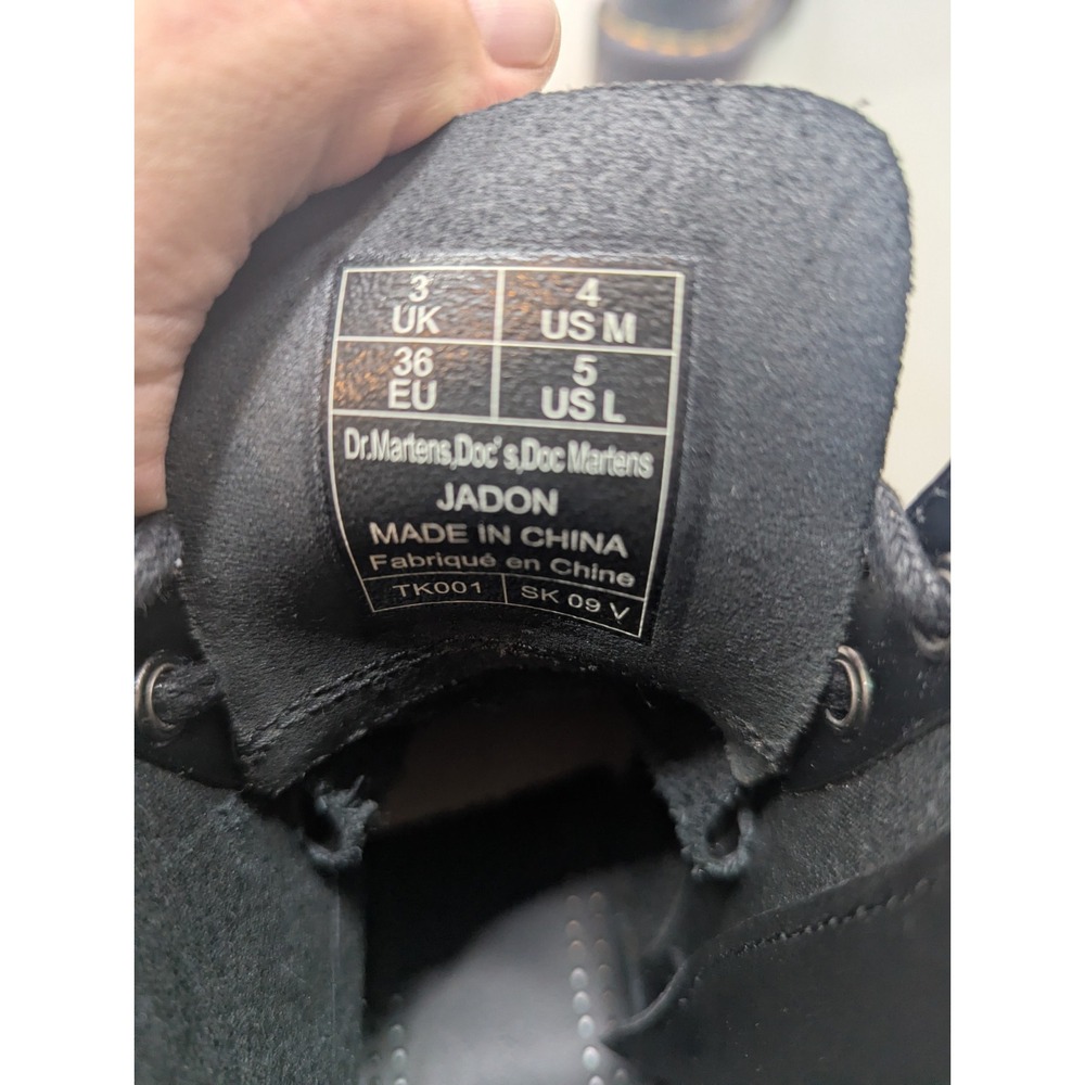 Dr. Martens Jadon Smooth Black Leather Platform Combat Boots UNISEX 4 M, 5 L - Picture 8 of 8